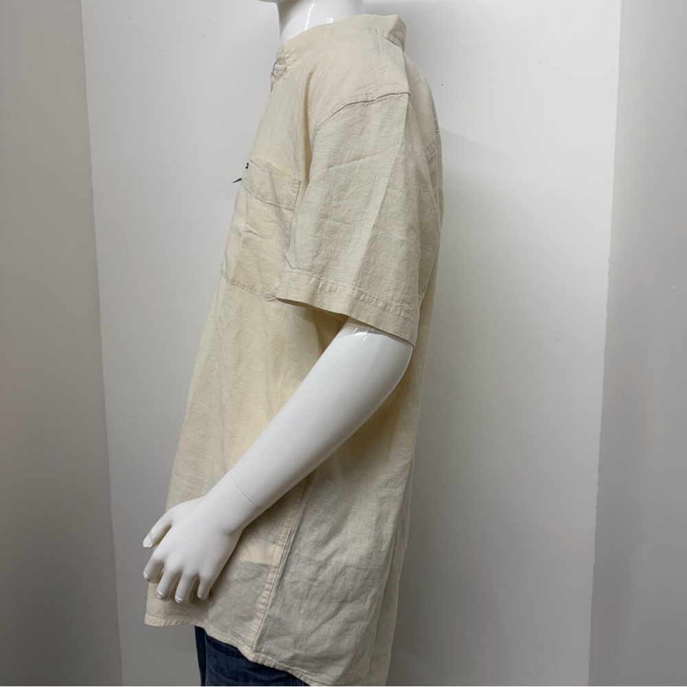 Tommy Hilfiger Cotton Linen Button Down Short Sleeve Shirt NWTags Size XXL - Picture 8 of 13